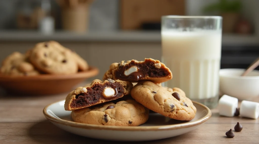 s'mores chocolate chip cookies