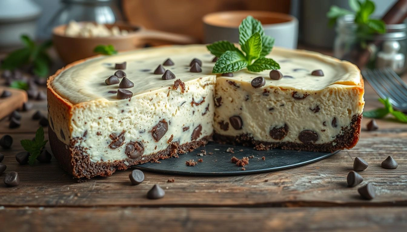 chocolate chip cheesecake