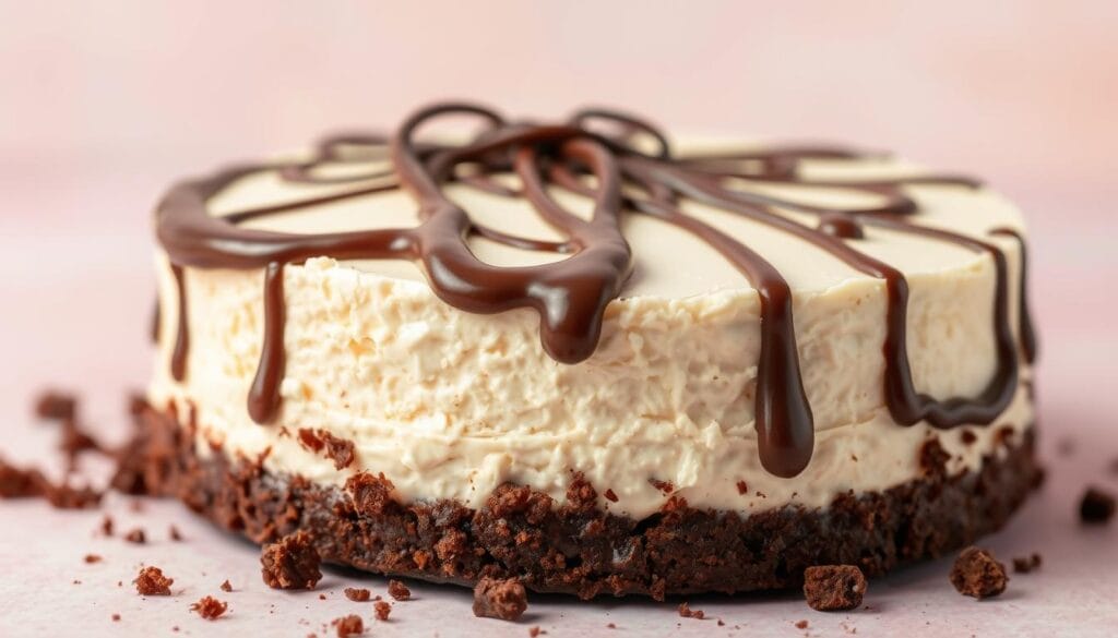 stunning brownie cheesecake