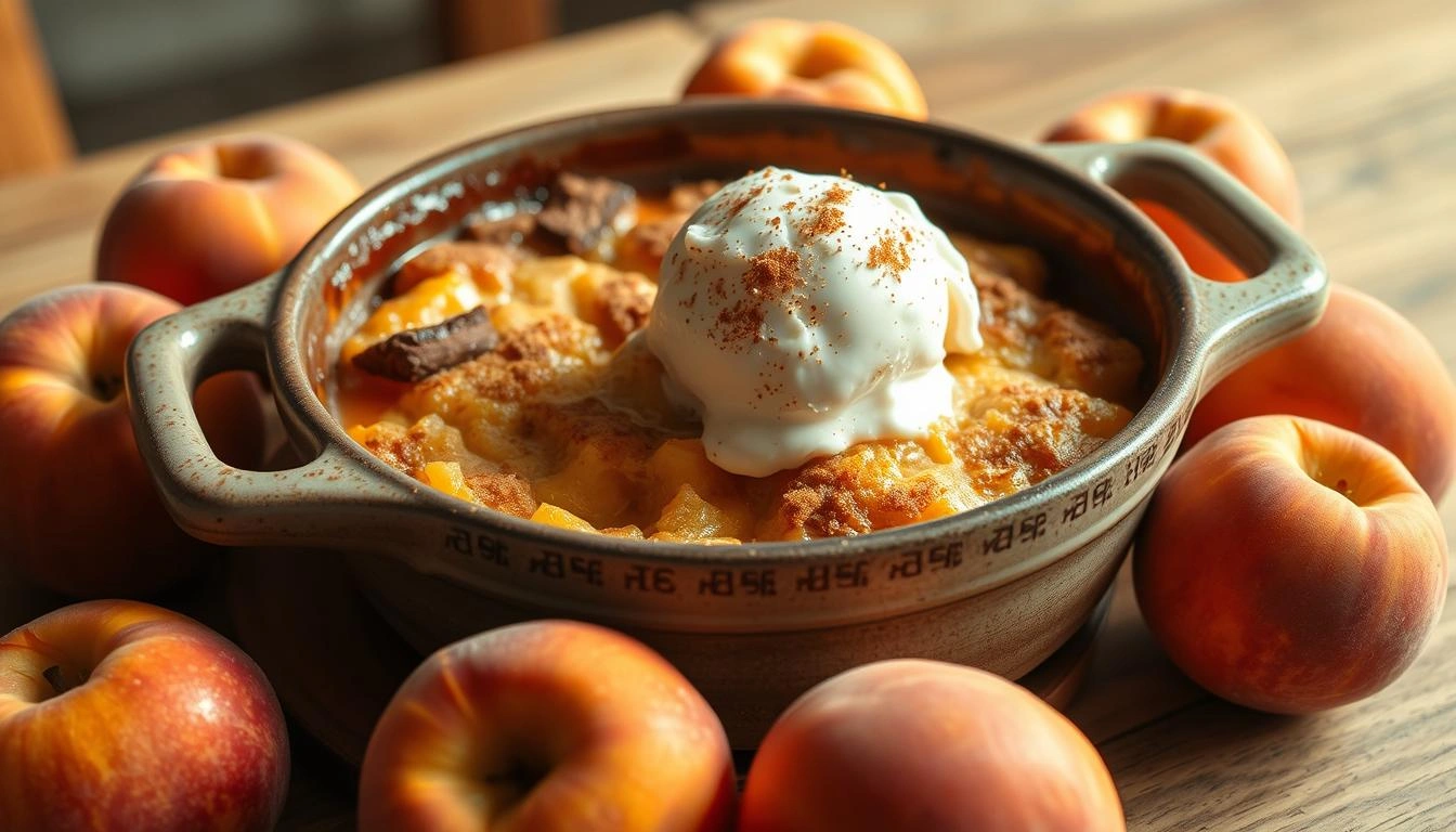 peach cobbler recipe with cake mix​